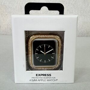 Express Apple Watch Bumper Women 41mm Gold Crystal Rhinestone Protective Case